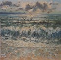 R988 Seagulls and Surf 16x16 inches �625.00 (click to enlarge)