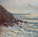 1058 Towards Lands End from Priest Cove  12 x 12 inches (click to enlarge)